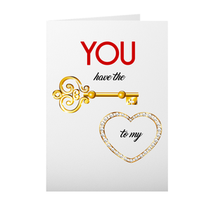 Key To My Heart Valentine's Day Card