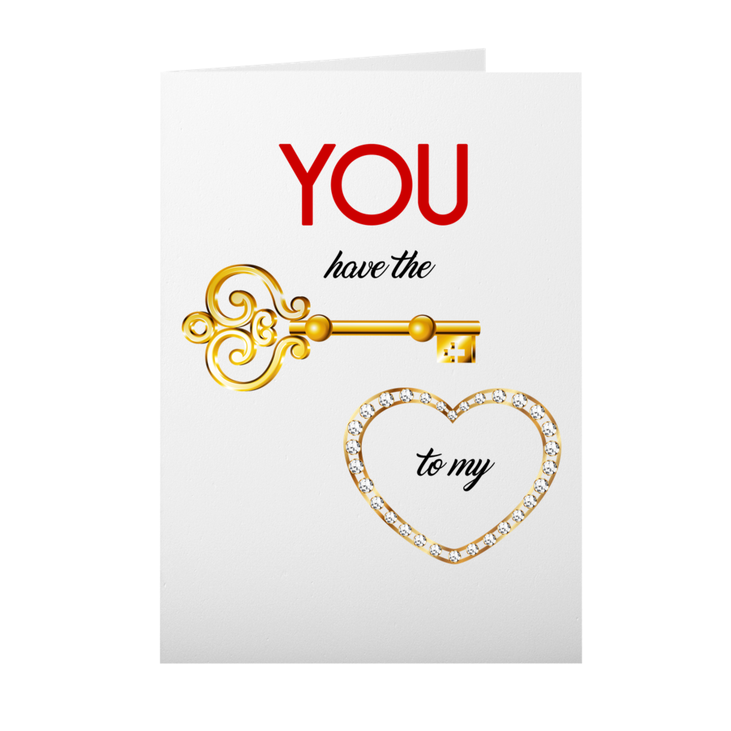 Key To My Heart Valentine's Day Card