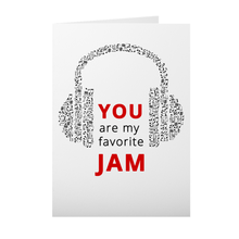 Load image into Gallery viewer, My Favorite Jam - Headphones - Valentine&#39;s Day Greeting Card