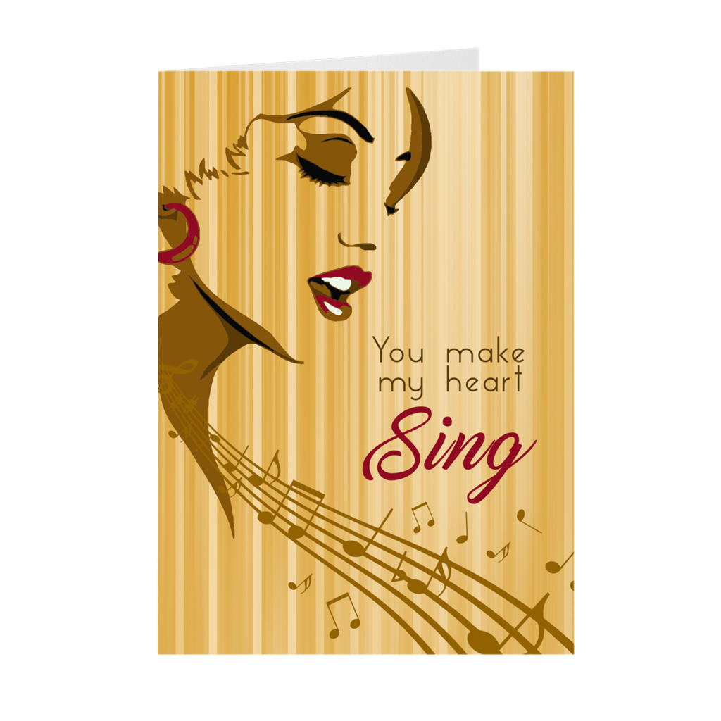 My Heart Sing - African American Woman - Greeting Card