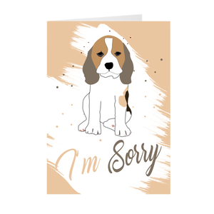 Sad Face Dog - I'm Sorry - Apology Card