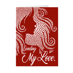 Heart Girl - Sending My Love - Valentine's Day Card