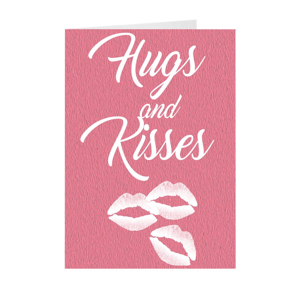 Hugs And Kisses - Lips - Valentine's Day Card