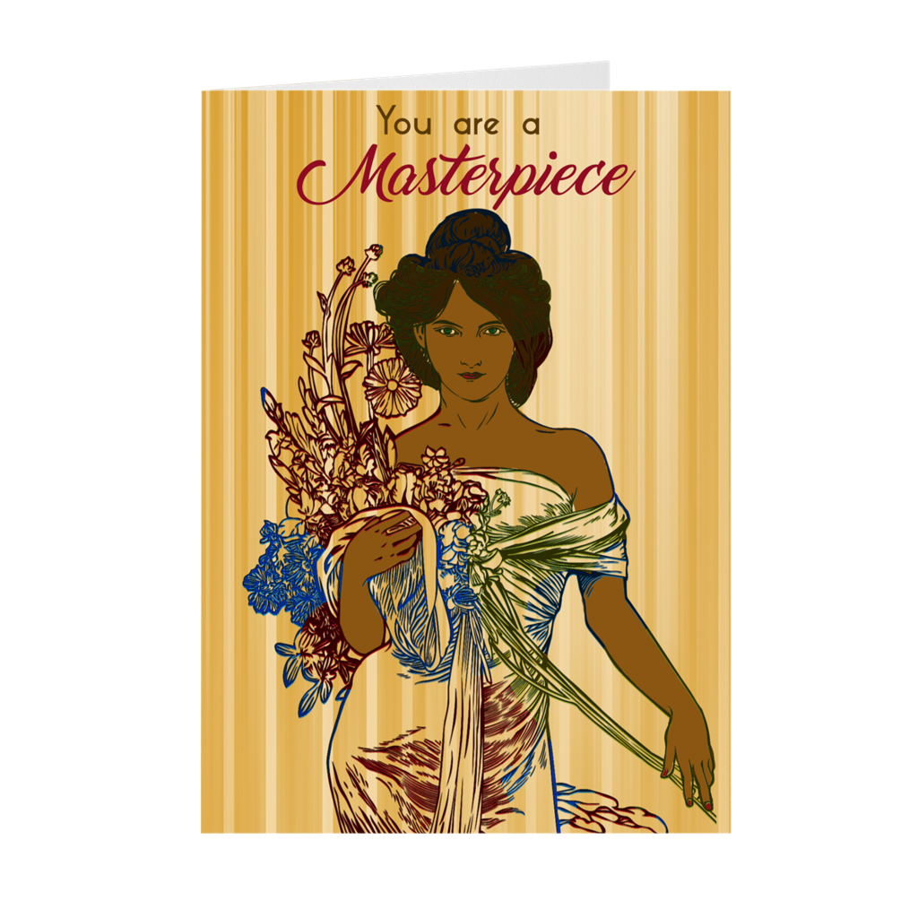 African American Woman - You Are A Masterpiece - Greeting Card
