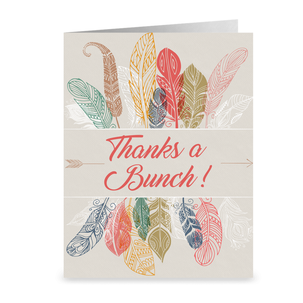 Thank You (Feathers)- Greeting Card