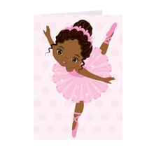 Load image into Gallery viewer, African American Ballerina - Happy Birthday - Greeting Card