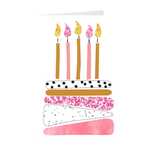 Load image into Gallery viewer, Cake, Candles &amp; Butterflies - Birthday Greeting Card