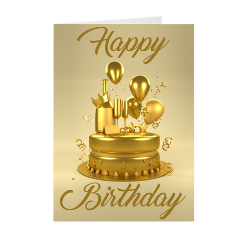 You Are Solid Gold - Happy Birthday Greeting Card Front