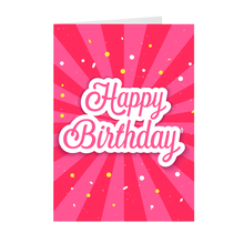 Load image into Gallery viewer, Pink Confetti - Happy Birthday Greeting Card