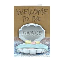Load image into Gallery viewer, Welcome to the Beach - Clam Shell Bed - Housewarming Greeting Card