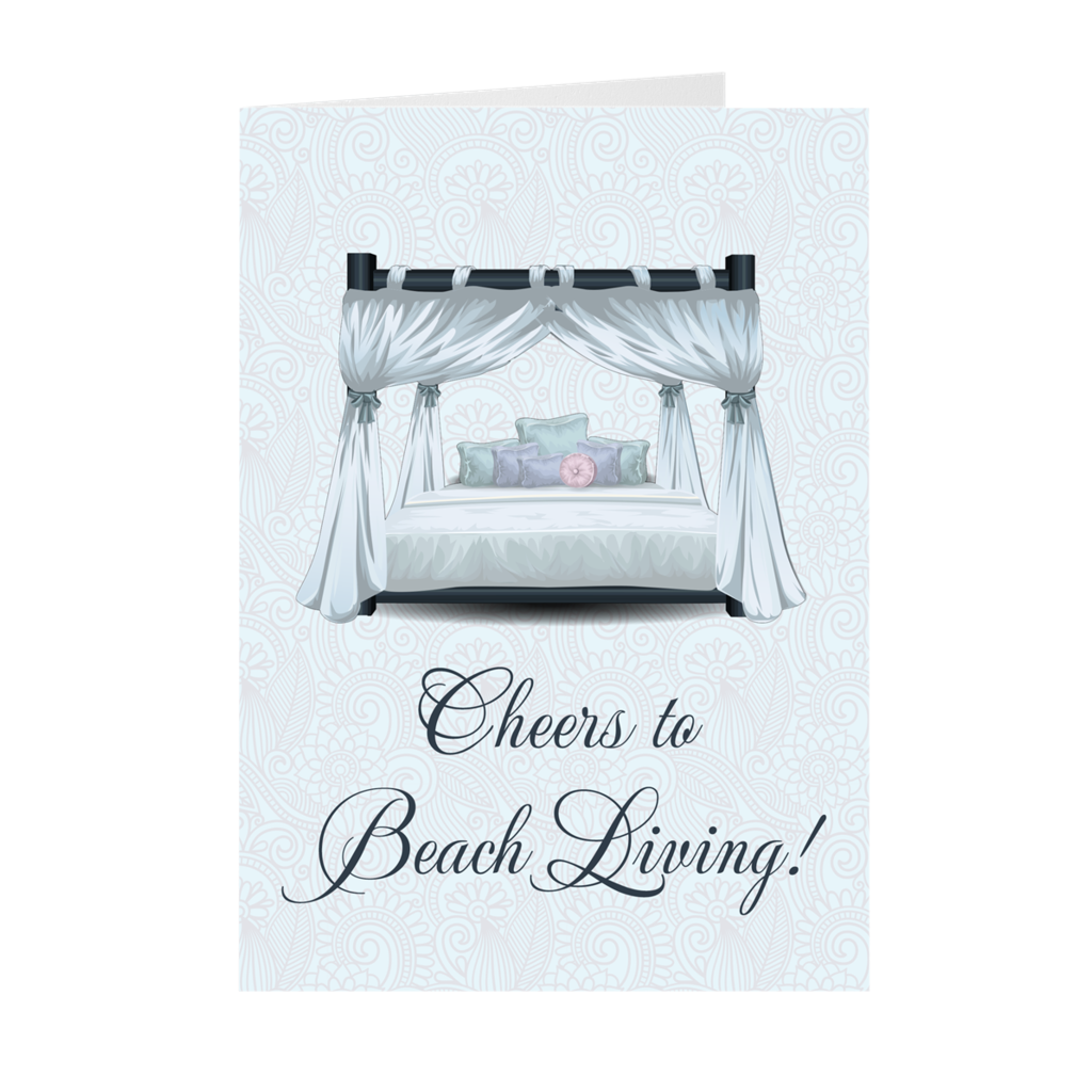 Cheers To Beach Living - Housewarming Greeting Cards