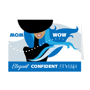 Blue Elegant Confident Stylish - African American Woman - Mother's Day Card
