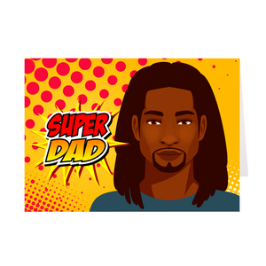 Super DAD / Super Day - African American Man - Father's Day Card