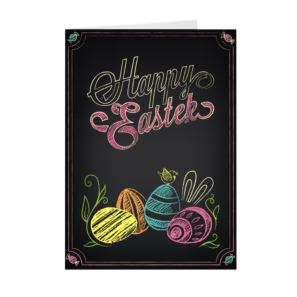 Chalkboard - Happy Easter Greeting Card