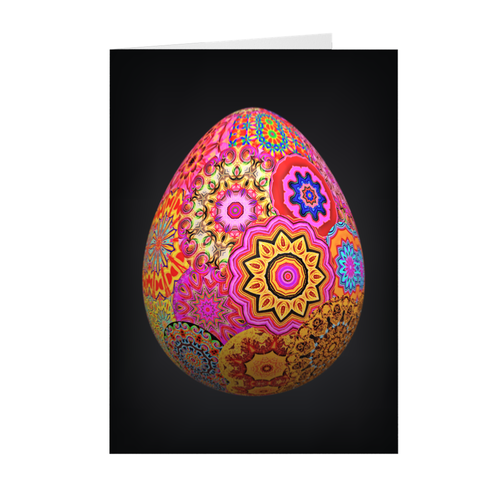 Bohemian Easter Egg - Happy Easter Greeting Card