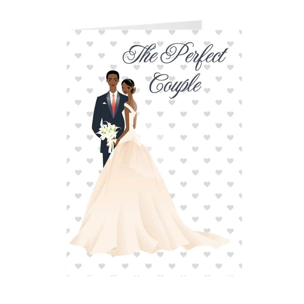African American - Perfect Wedding Couple - Greeting Cards Black Stationery African American - Perfect Wedding Couple - Greeting Cards Black Stationery