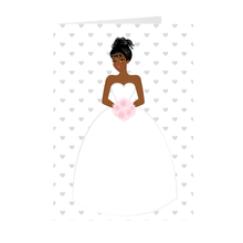 Load image into Gallery viewer, African American Smiling Bride - Greeting Card