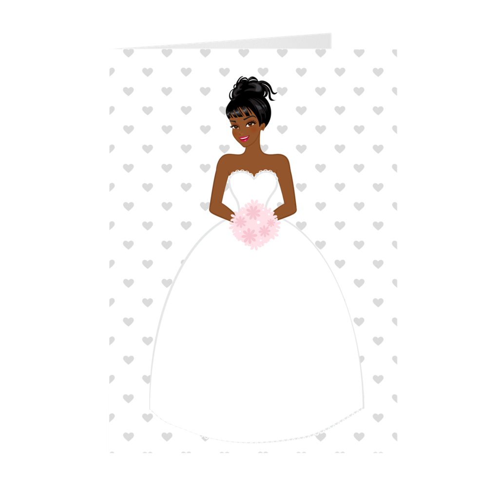African American Smiling Bride - Greeting Card