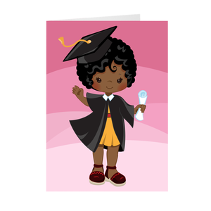 African American Girl - Graduation Greeting Card