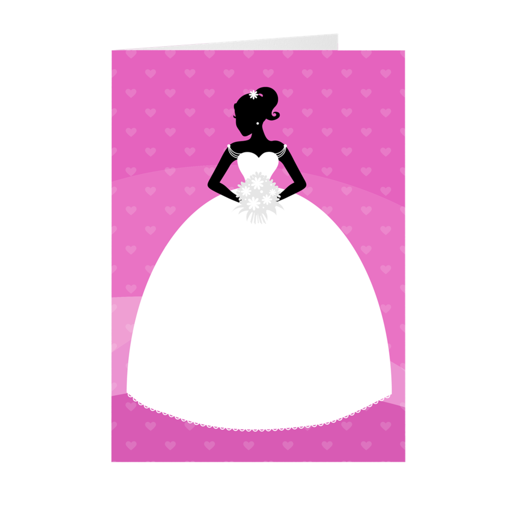 African American Bride - Purple - Wedding Greeting Card