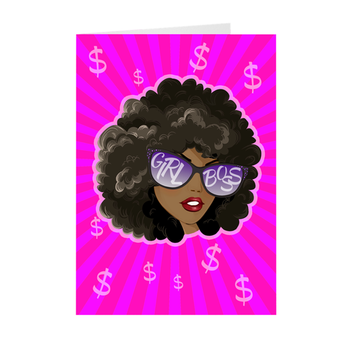 Girl Boss Sunglasses - Girl Boss Greeting Card