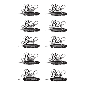 Black Stationery Black & White Seal - Premium Stickers