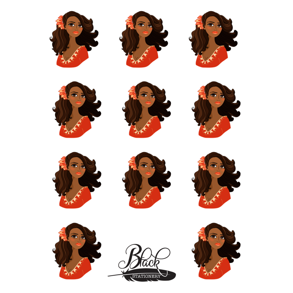 Glamorous - African American Woman Premium Stickers