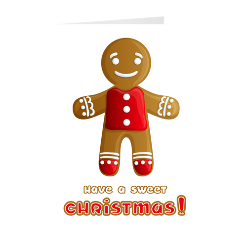 Gingerbread Man Sweet Christmas Greeting Card