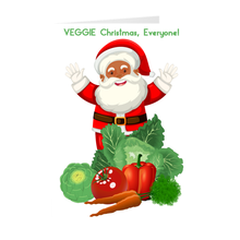 Load image into Gallery viewer, Veggie Christmas - African American Santa Claus Greeting Card