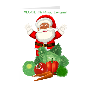 Veggie Christmas - African American Santa Claus Greeting Card