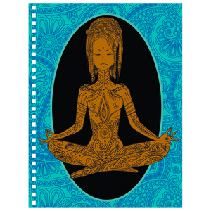 Calm - African-American Woman Meditating - Yoga Spiral Notebook