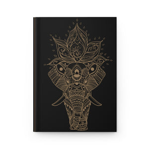 Gold & Black Elephant Hardcover Journal