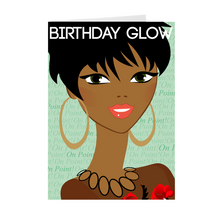 Load image into Gallery viewer, Smile Bright - Birthday Glow - African American Greeting Card