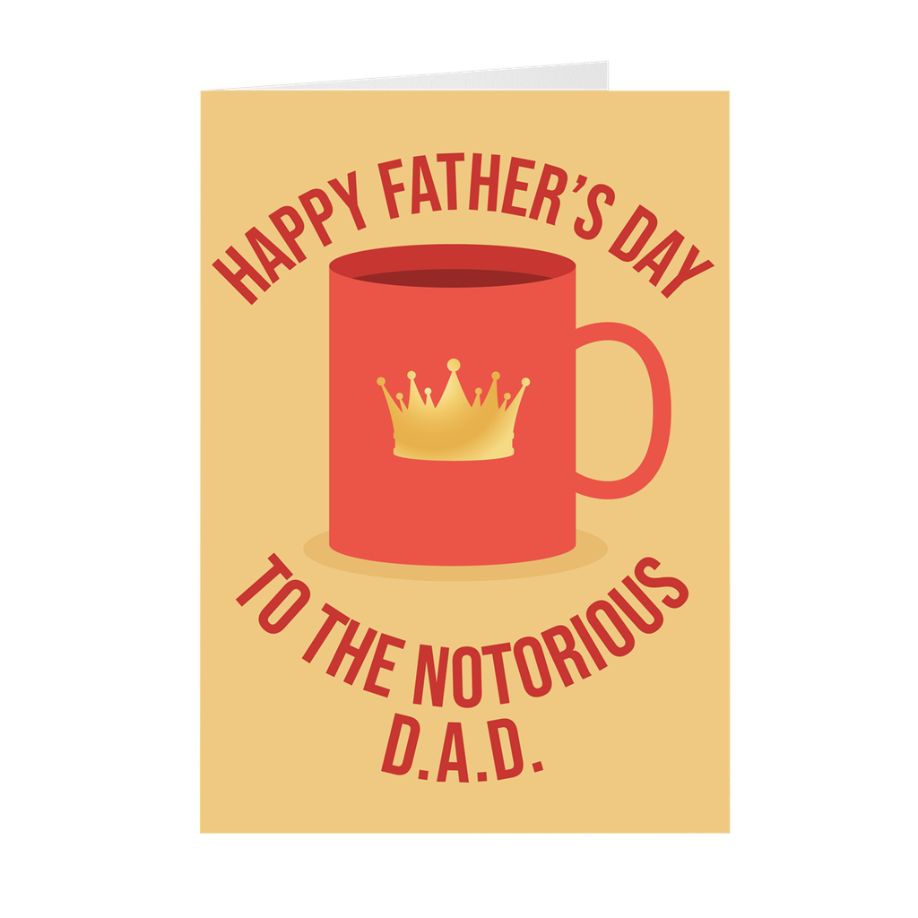 Gold & Red - Crown Coffee Mug – Black Stationery Father’s Day Cards