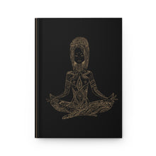 Load image into Gallery viewer, Gold &amp; Black Yoga Meditating Woman - Hardcover Journal