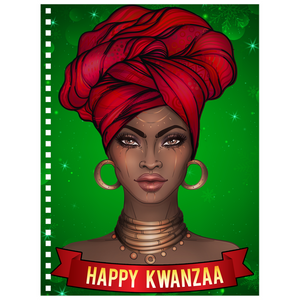 Happy Kwanzaa Glow Spiral Notebook