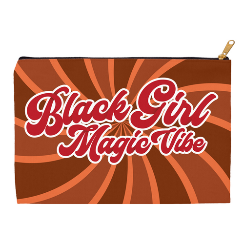 Orange Red Brown Swirl - Black Girl Magic Pen/Pencil/Kindle Accessories Bag