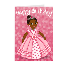 Load image into Gallery viewer, Sparkle Princess - African American Birthday Cards