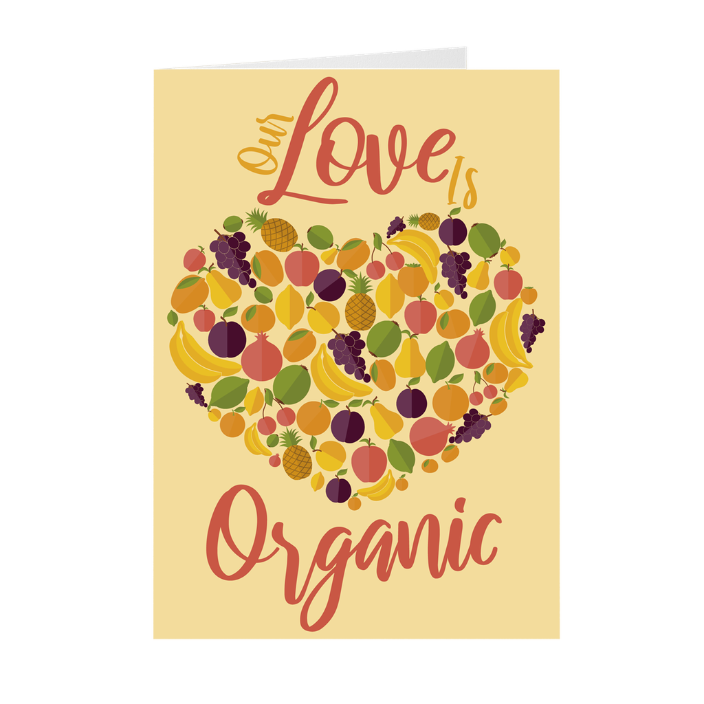 Orange - Fruit & Veggies - Our Love Is Organic Greeting Card