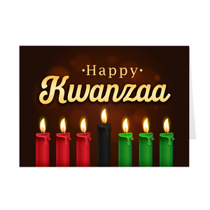 Red, Black & Green - Kwanzaa Candles Greeting Card