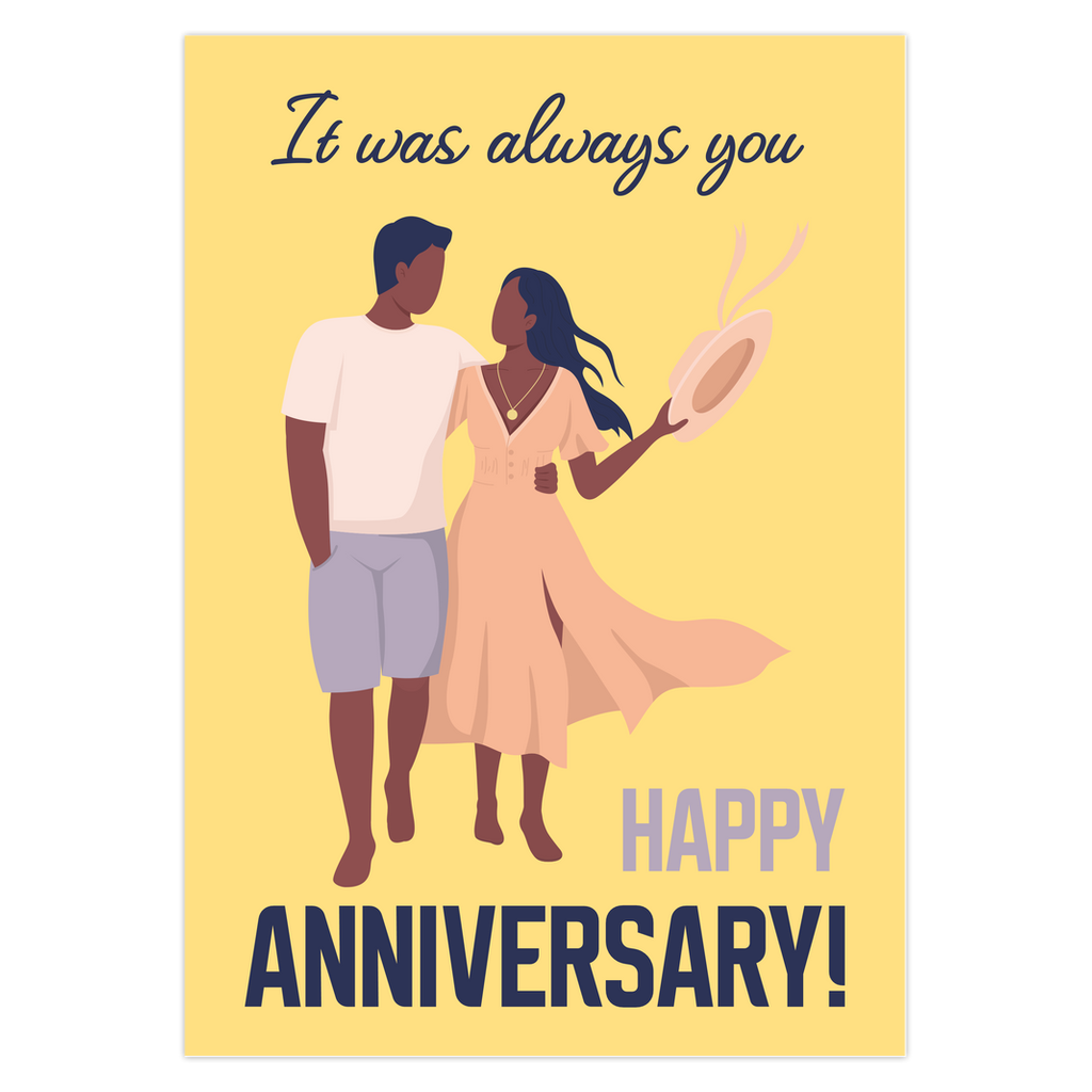 African American Couple - It Was Always You - Anniversary Card Shop