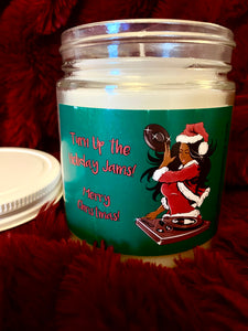 Merry Christmas - Holiday Playlist - Black Stationery Scented Candles