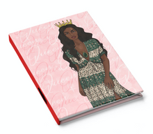 Load image into Gallery viewer, African American Fashionista Queen Lined Hardcover Journal