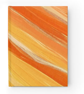 Splash of Genius - Orange, Gold & White - Hardcover Journal