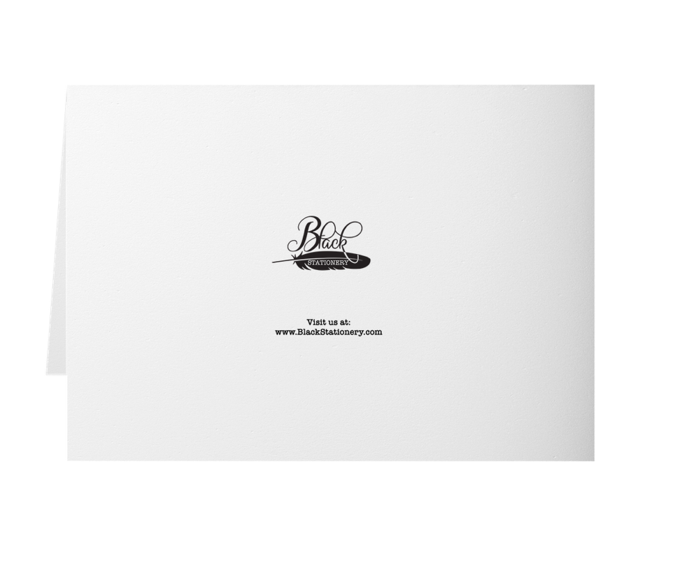 African American Couple - Sunset Love - Black Stationery Anniversary C