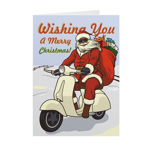 Smiling Black Santa Driving - African American Christmas Cards