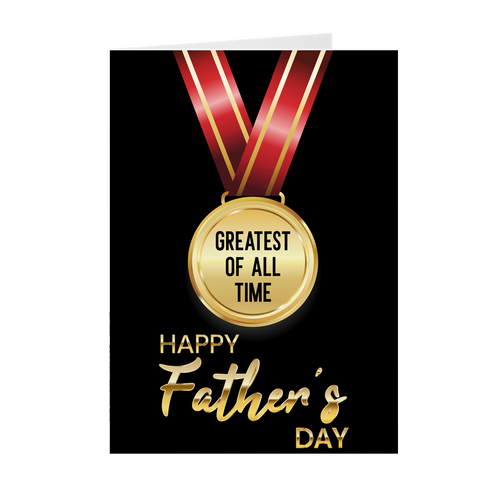 Award Dad - Greatest of All Time - African American Father's Day Card Shop