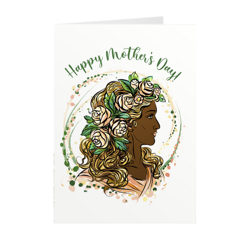 Roses For Mom - African American Mother - Black Mother's Day Greeting Cards