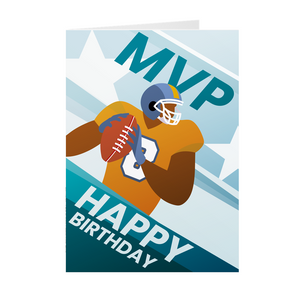MVP Football Player – African American Man - Birthday Card
