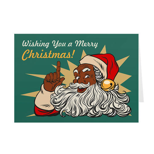 Positive Energy Black Santa Claus - African American Card Shop